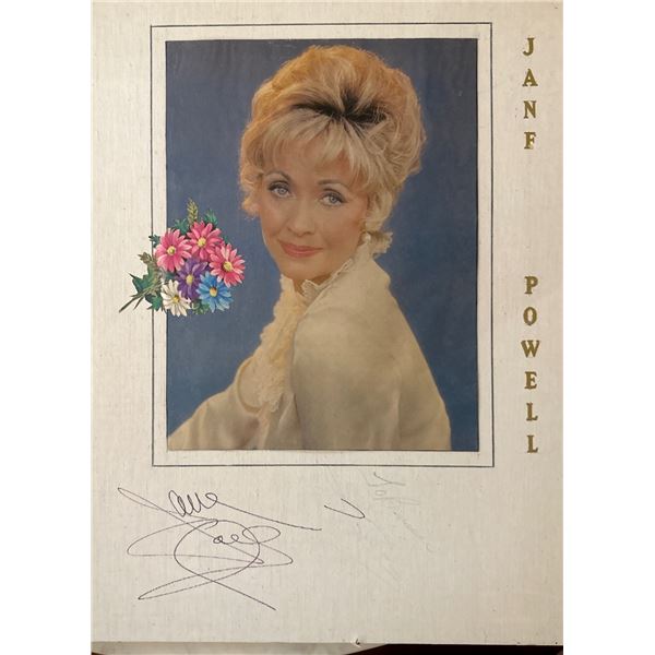 Jane Powell Autographed Portrait on 14x18 Grumbacher Canvas Board