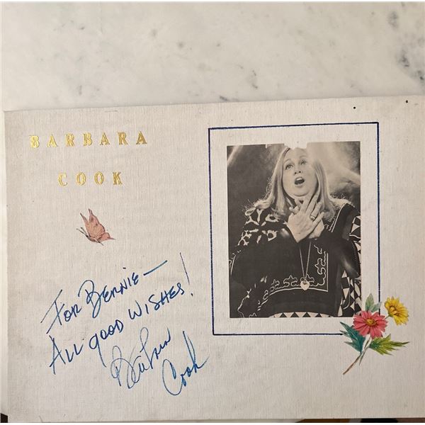 Barbara Cook Autographed Photo on Grumbacher Canvas Board 12x16
