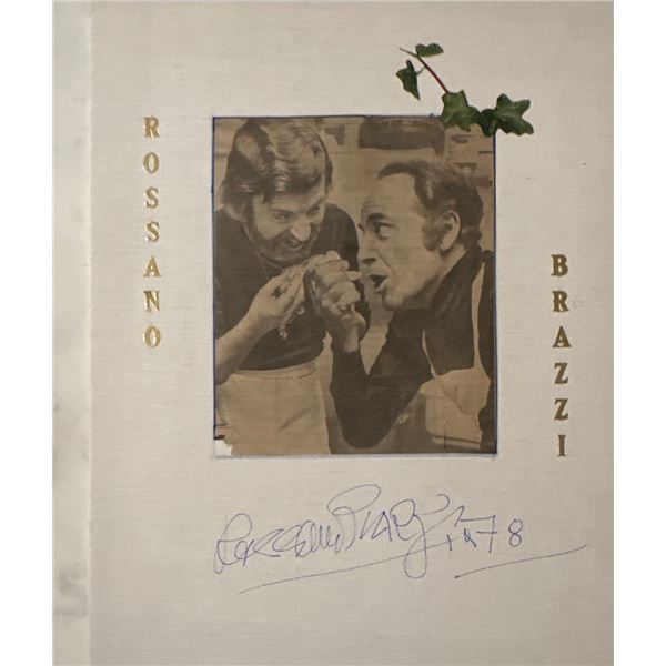 Rossano Brazzi Signed & Inscribed Photo on Grumbacher Canvas Board 1978