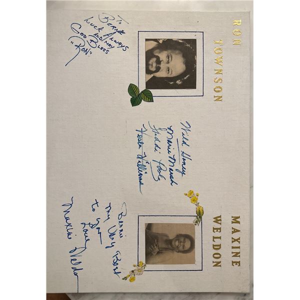 Ron Townson & Maxine Weldon Multi-Signed Autographed 12x16 Canvas Board