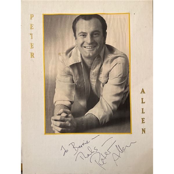 Vintage Signed Peter Allen Autographed Photo Mounted on 12x16 Canvas Board