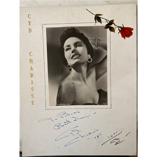 Cyd Charisse Autographed 1986 MGM Photo on Grumbacher Canvas Board 14x18
