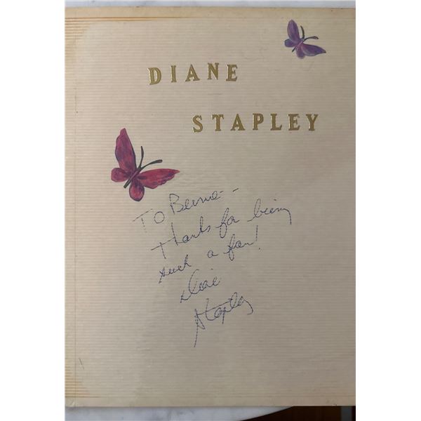 Diane Stapley Autographed Folder Signed