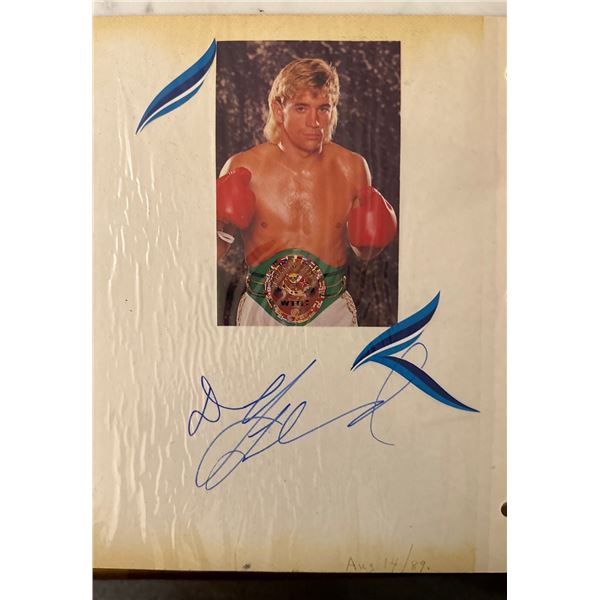 Donny 'Golden Boy' Lalonde Autographed Photo WBF Champion Dated 1989
