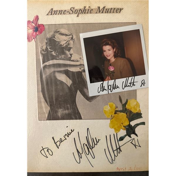 Anne-Sophie Mutter & Martin Isepp Autographed Scrapbook Pages ca 1988