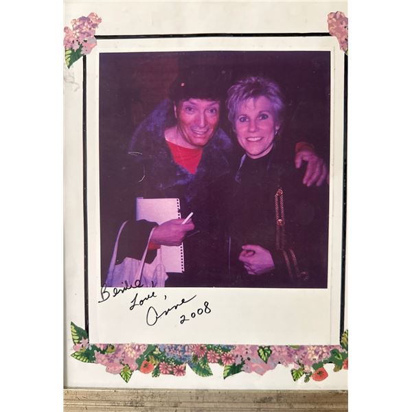 Anne Murray Signed Autograph Polaroid Photo Framed 2008