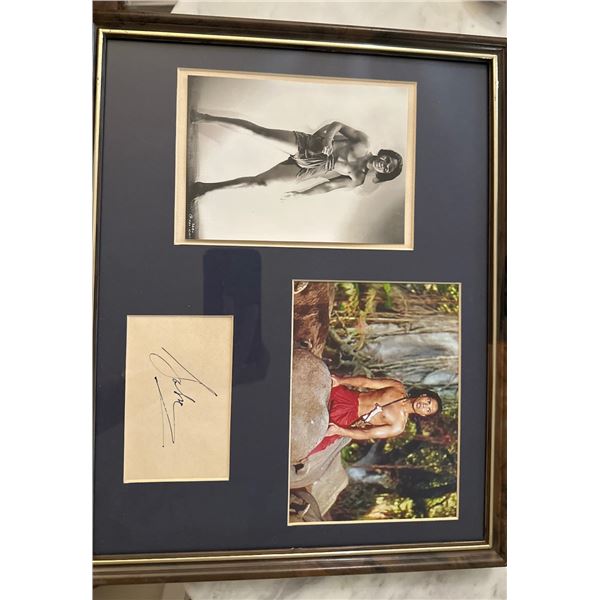 Sabu Signed Index Card Framed