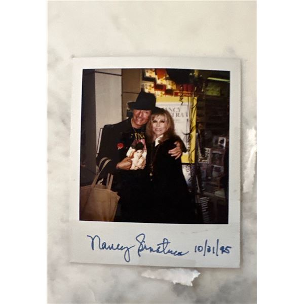 Nancy Sinatra Autographed Signed Polaroid Photo with Fan Dated 10/31/1995