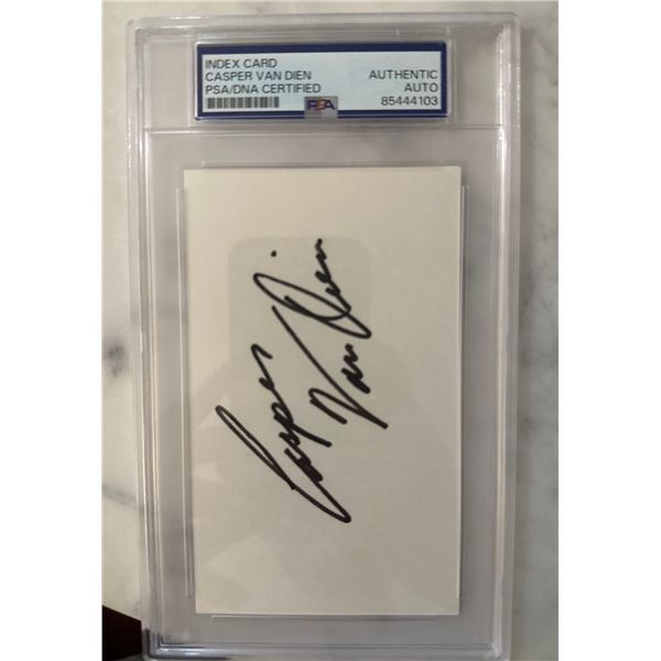Casper Van Dien Signed Autographed Index Card PSA/DNA Certified Authentic Auto