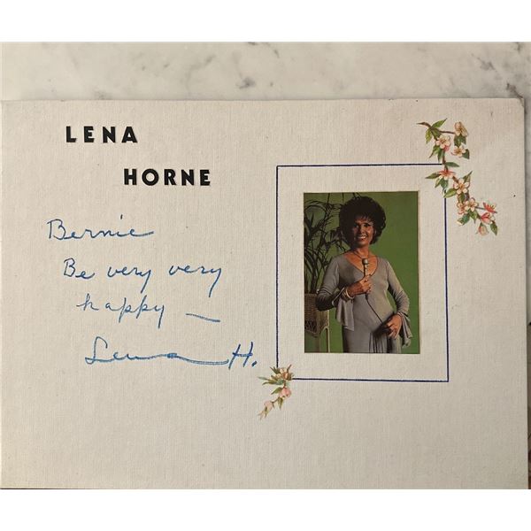 Lend Horne Autographed 12x16 Grumbacher Canvas Board w/ Photo & Inscription