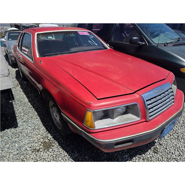 FORD THUNDERBIRD 1986 T-DONATION