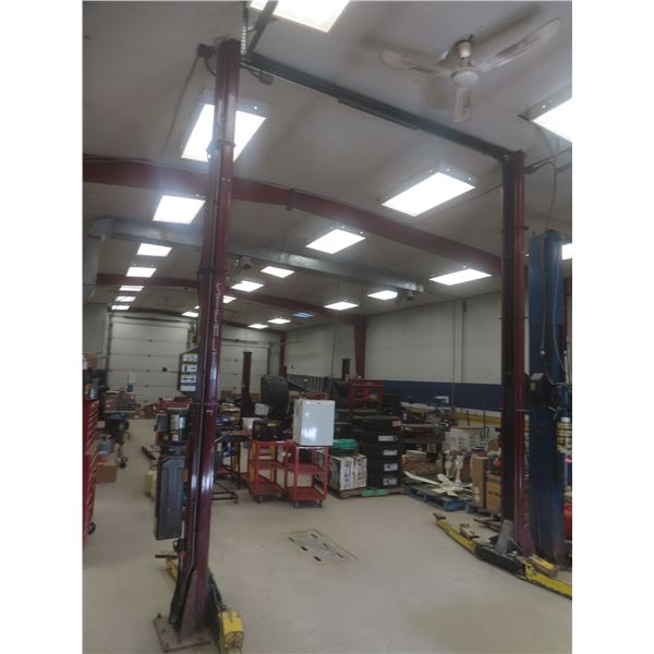 John Beam Stealth 11,000 lb 2-Post Hoist, 14 Ft Height, Model 42011 SS14.