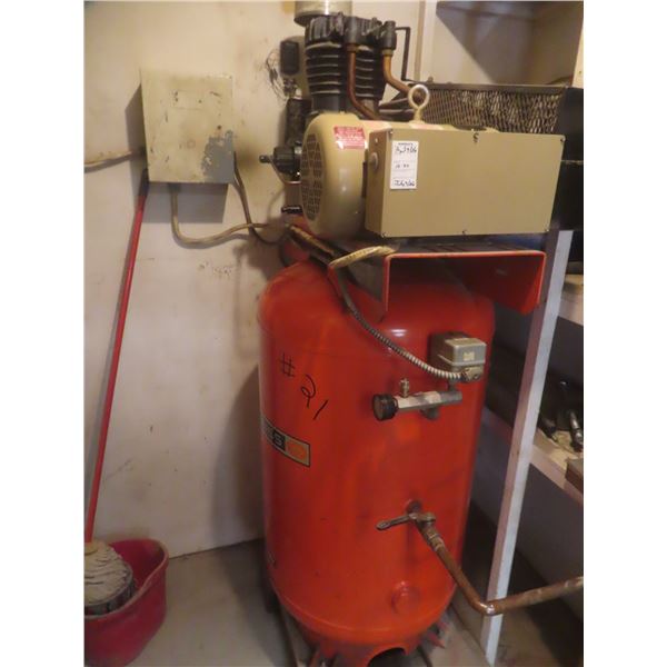 DeVilbiss 80 Gallon Upright Air Compressor, 5 HP, 230V, w/ Switch.