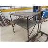 Image 4 : 2 Metal Homemade Rolling Parts Tables, 36x24x36, and Rolling Cart