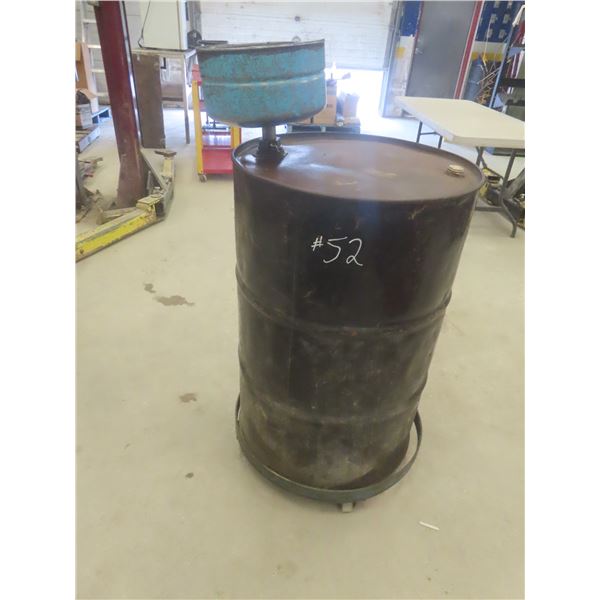 45 Gallon Drum on Rolling Steel Dolly