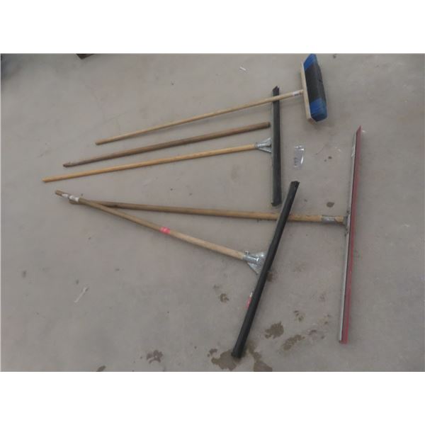 3 Squeegees, Push Broom, and Extra Handle