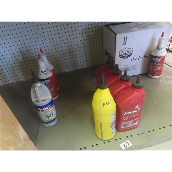 Synthetic 75W-90 and 75W-140 Gear Oils, 16 Full Jugs and 4 Part Full