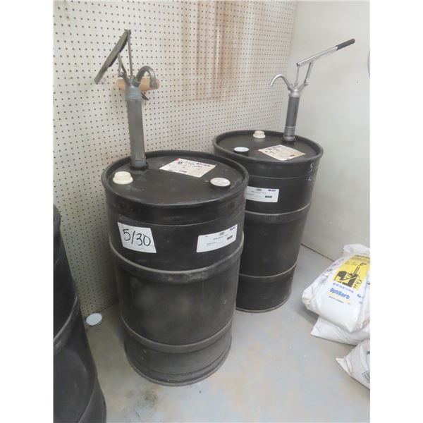 Mobil Special Synthetic Blend – 5W-20 (4-1/2" Left) and 5W-30 (14-1/2" Left), w/ Barrel Pumps