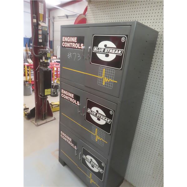 Blue Streak 6-Door Metal Cabinet, 70x32x17