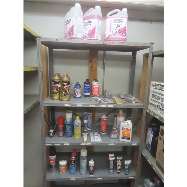 Brake Fluids, Silicones, Fuel Conditioner, Penetrating Fluid, Brake Lube, w/ 5-Tier Metal Shelf