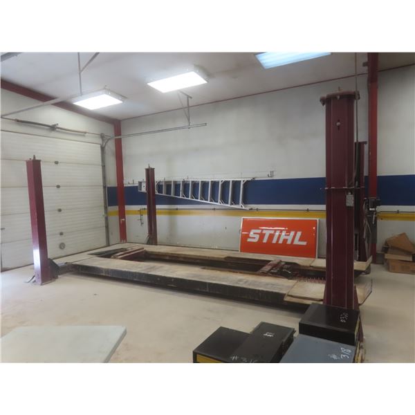 John Beam 14,000 lb Hoist w/ 2 x 7,000 lb Sliding Jacks, 230V, 3 HP Engine