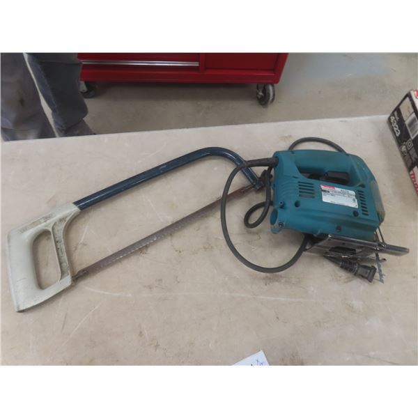 Makita Power Jigsaw, Model 4323, and Hack Saw