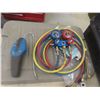 Image 2 : Refrigerant R134A Gauge Set, Robinair Leak Detector, w/ Fittings, Refrigerant Oil, Hoses