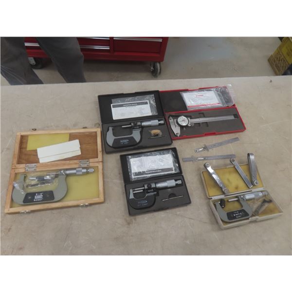 Micrometers, Calipers, Feeler Gauges, and T-Scales