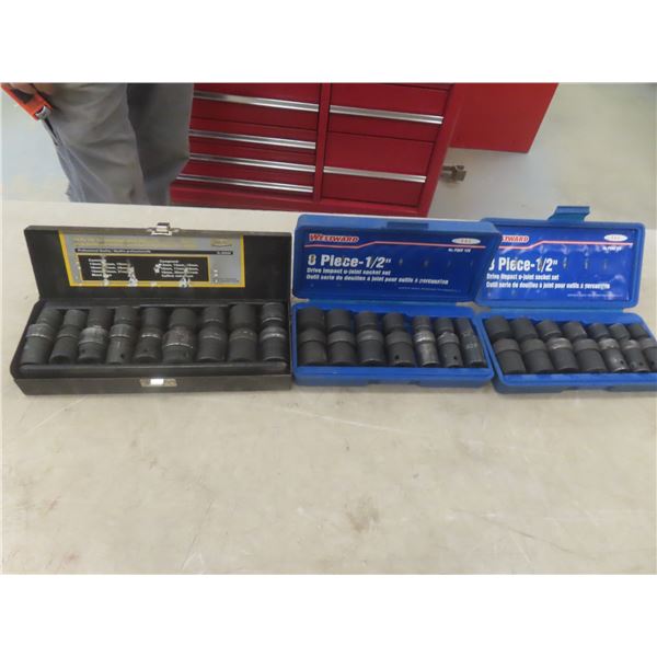 Westward and UltraPro Swivel Impact Sockets, 1/2" Drive