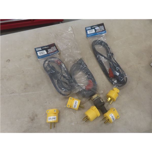 3 New Block Heater Cords and Extension Cord Ends