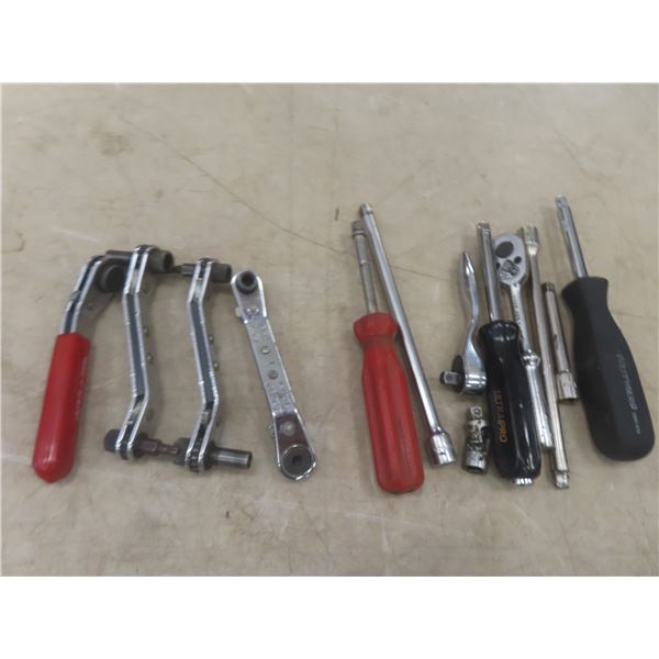 Snap-On/UltraPro/Others 1/4" Ratchets, Extensions, Nut Drivers, Bit Drivers