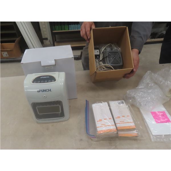 Punch Time Clock, Buzzer, and Time Cards