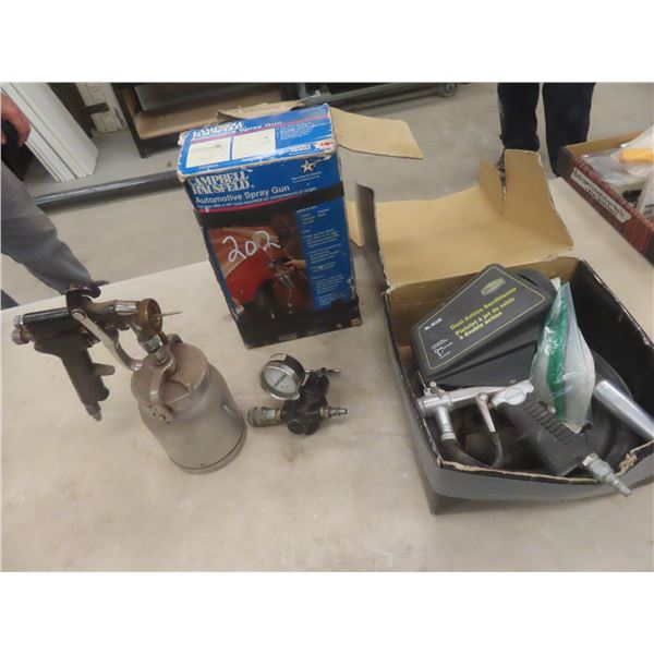 UltraPro Sand Blaster, Campbell Hausfeld Paint Sprayer, and Regulator