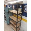 Image 2 : 5-Tier Metal Shelving Unit w/ Wood Shelves, 72x35x16