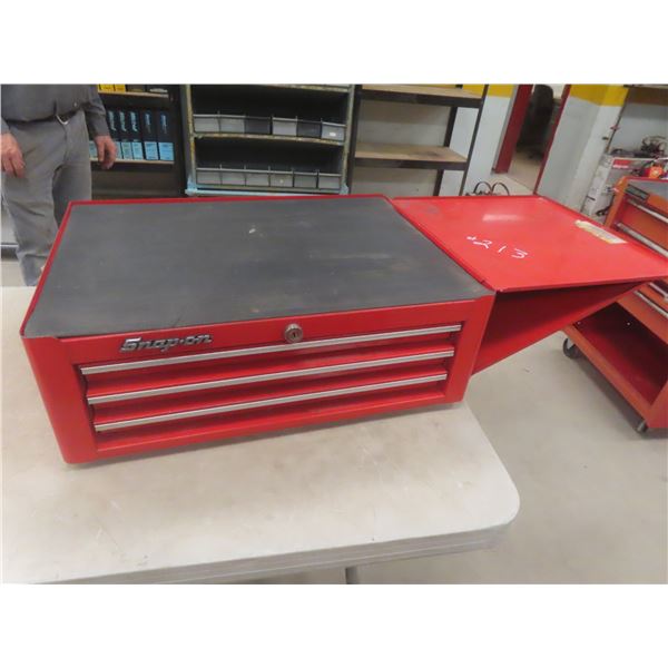 Snap-On 3-Drawer Centre Tool Box, 9x27x20, w/ Side Shelf (Attachable)