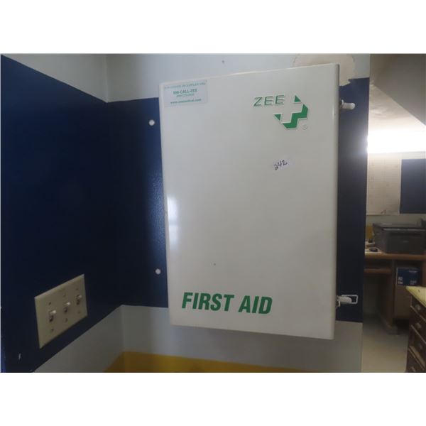 Wall-Mount First Aid Box w/ Supplies, 15x22x7