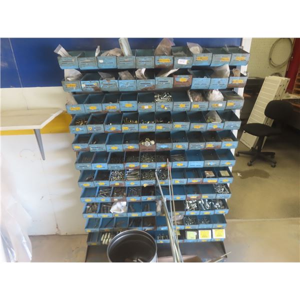 110 Pigeon Hole Bin w/ New Bolts, Nuts, Washers, Screws, Redi-Bar, 56x40x9