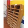 Image 7 : 2 Wall-Mount Metal Invoice Racks, 15x42, and Counter-Top Wood Pigeon Hole Rack, 21x31x9