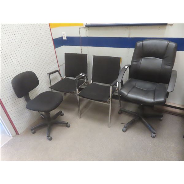 2 Office Chairs and 2 Waiting Room Chairs