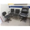 Image 1 : 2 Office Chairs and 2 Waiting Room Chairs
