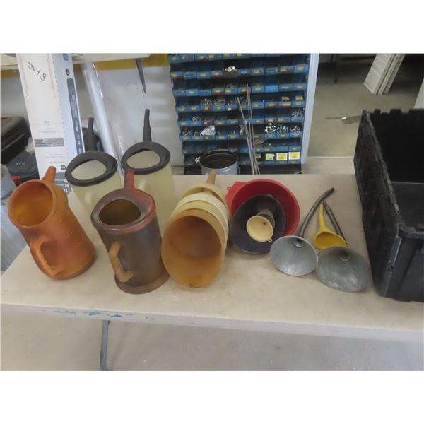 Funnels and More Funnels, Oil Jugs, All Sizes