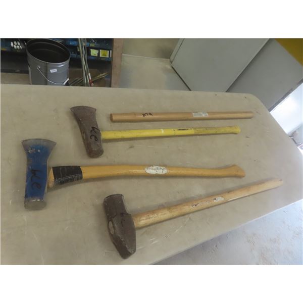 Sledge Hammer, Splitting Axes, and Extra Handle