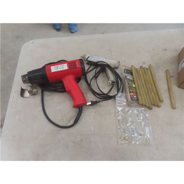 Heat Gun, Glue Gun, and Glue Sticks