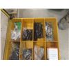Image 15 : Metal 4-Drawer Cabinet w/ Drain Plugs, Washers, Solder Wire, Tire Repair Supplies, Stems, Valves