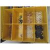 Image 8 : Metal 4-Drawer Cabinet w/ Drain Plugs, Washers, Solder Wire, Tire Repair Supplies, Stems, Valves