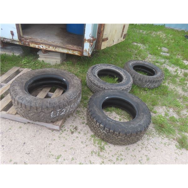 4 Tires – 1x LT275/70R18, 2x LT245/75R17, 1x LT265/70R17