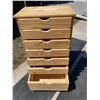 Image 6 : PINE 6-DRAWER ROLLING CART