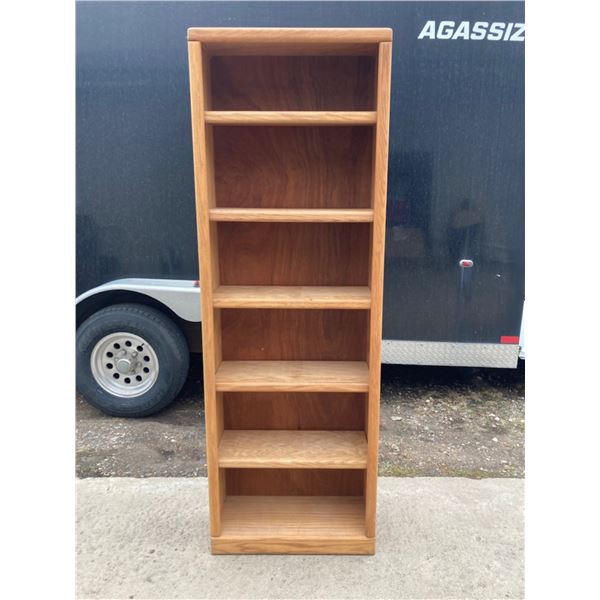 FIVE-SHELF WOODEN BOOKCASE