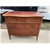 Image 1 : ANTIQUE FOUR DRAWER SERPENTINE FRONT DRESSER