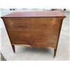 Image 5 : ANTIQUE FOUR DRAWER SERPENTINE FRONT DRESSER